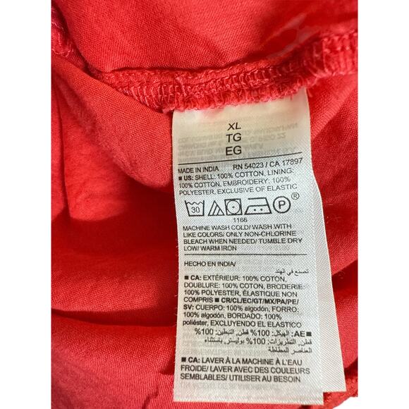 Old Navy Women’s Red Summer Eyelet Fit and Flare Dress with Pockets Size XL NWT - Picture 10 of 10